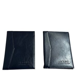Set of 2 Passport Cover Abound by Marriott Vacations Navy Blue Leather Billfold